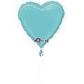 Anagram 18 in. Robins Egg Blue Heart Balloon, 5PK 52325